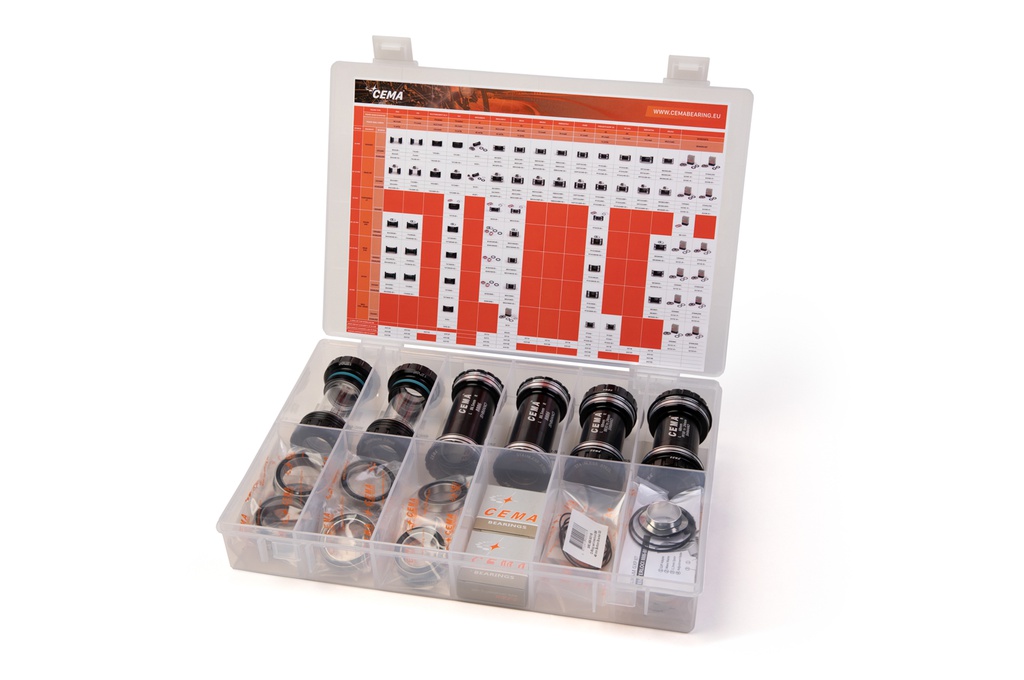 [SRC-BT-BX003] Boîte d'assortiment de boîtiers de pédaliers (Acier inoxydable)